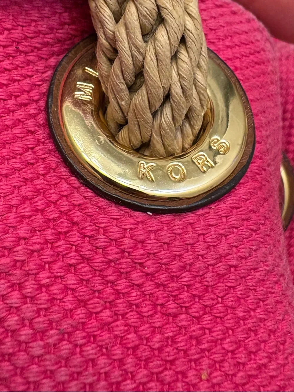 Michael kors pink large oversize canvas beach bag